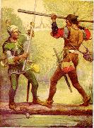Louis Rhead Robin Hood and Little John Germany oil painting artist